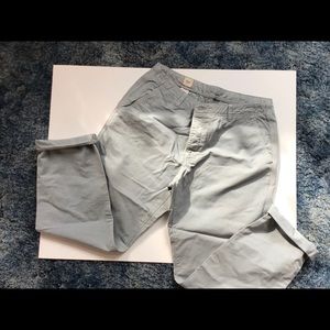 Lands End CANVAS Capri Gray pants Size 6
